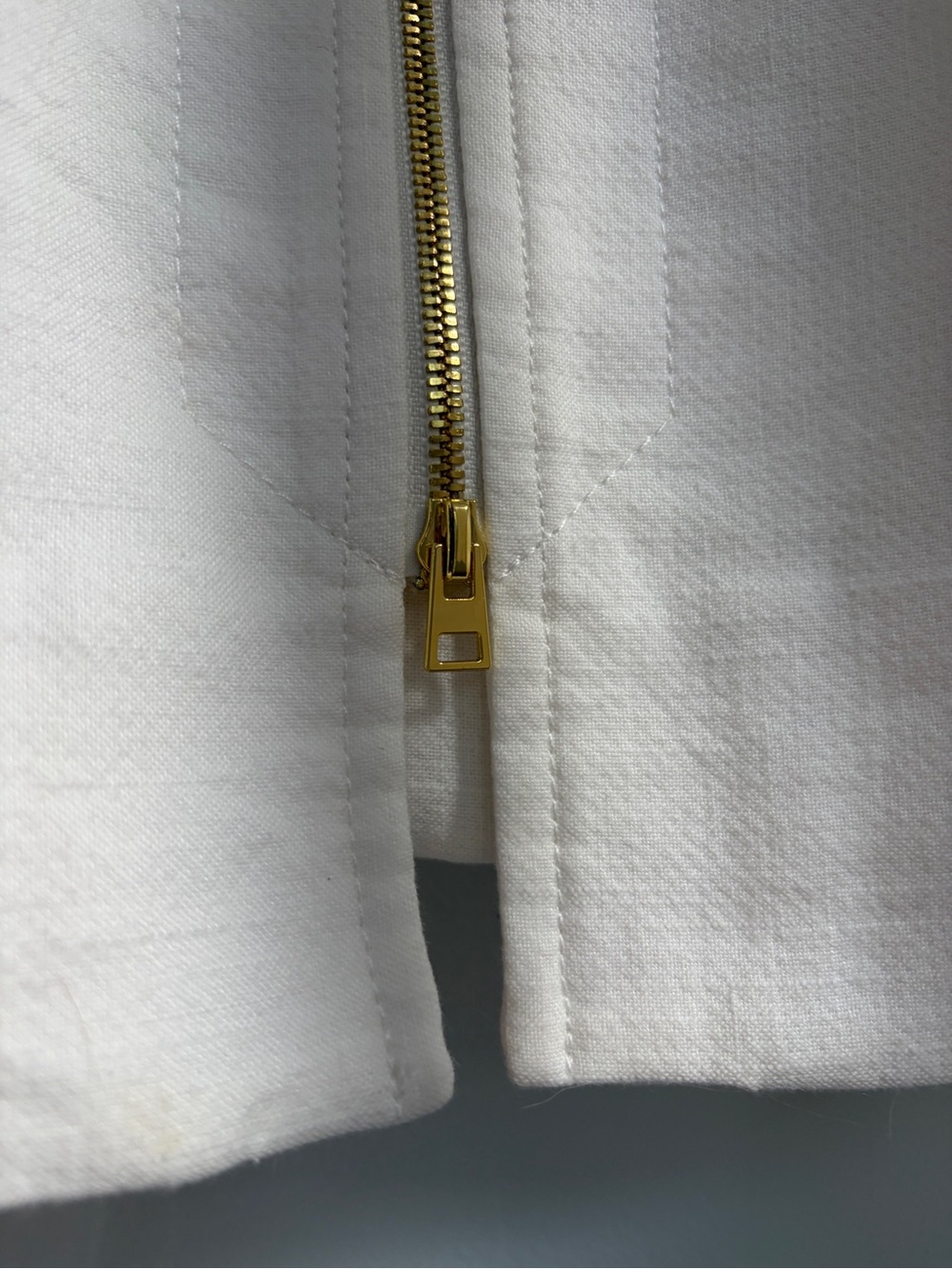 Diane Von Furstenberg White Cream Cotton Linen Sleeveless Dress Pockets Size 6 - Picture 9 of 16